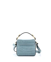 Pre-Owned Chloe Mini C Double Carry Bag Embossed Leather