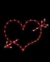 Northlight 17" Lighted Heart with Arrow Valentine's Day Window Silhouette Decoration