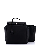 Pre-Owned HERMES Herbag A Dos Zip Backpack Toile and Leather