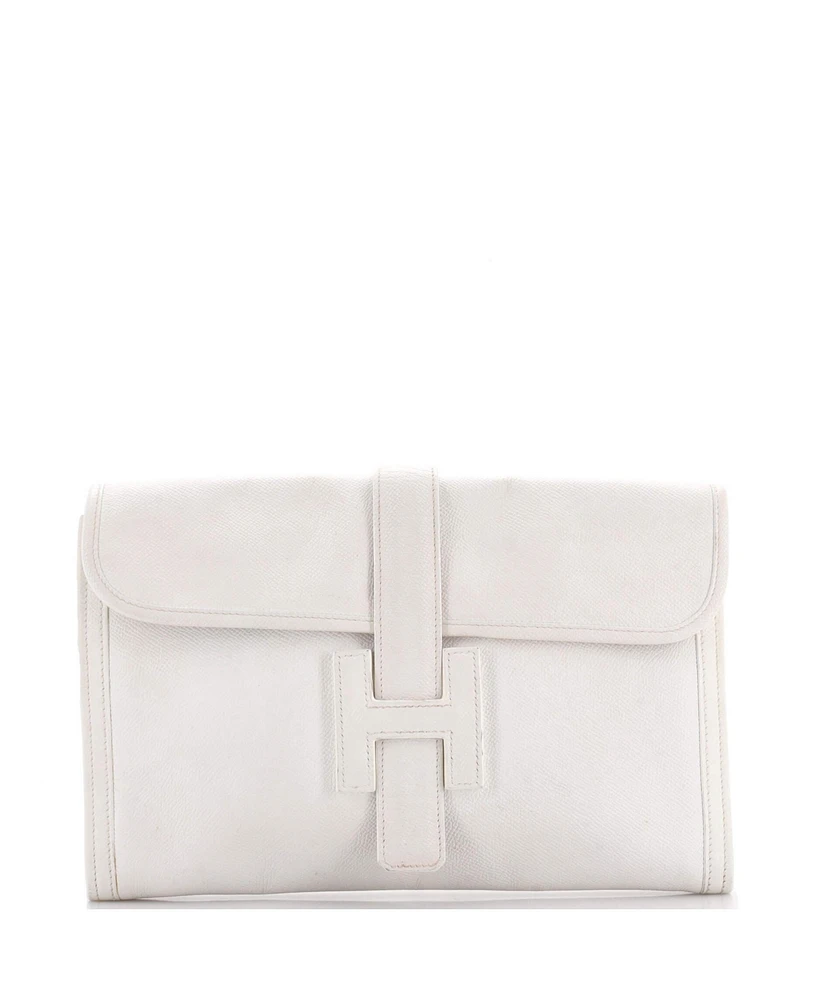 Pre-Owned Hermes Pm Jige Clutch Epsom