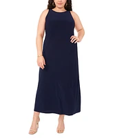 Vince Camuto Plus Sleeveless Keyhole-Back Crewneck Maxi Dress