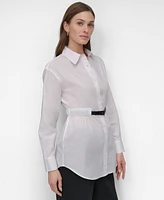 Dkny Women's Cotton Belted Shirt