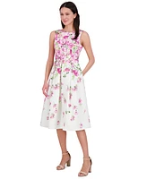 Eliza J Women's Printed Sleeveless Fit & Flare Dress