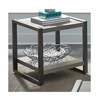 Set of Cocktail Table and two matching End Tables, Graystone