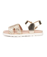 Olivia Miller Big Girls Glitter Glow Slide Sandals