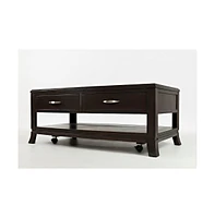 Downtown Contemporary 48" Coffee Table, Dark Merlot