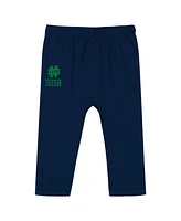 Outerstuff Baby Boys and Girls Navy Notre Dame Fighting Irish Double Up Long Sleeve Bodysuit & Pant Set