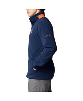 Columbia Men's Navy Auburn Tigers Flanker Iv Fleece Raglan Full-Zip Jacket