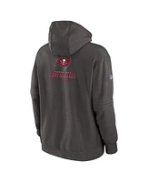 Nike Men's Pewter Tampa Bay Buccaneers Sideline Club Fleece Pullover Hoodie