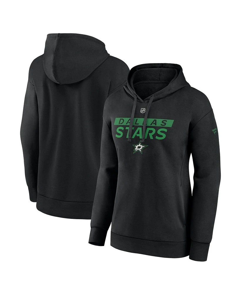 Fanatics Women's Black Dallas Stars Authentic Pro Core Primary Fleece Pullover Hoodie