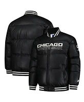 Starter Men's Black Chicago White Sox Full-Zip Leather Jacket