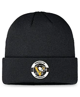 Fanatics Men's Black Pittsburgh Penguins Authentic Pro Training Camp Cuffed Knit Hat