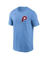 Nike Men's J.t. Realmuto Light Blue Philadelphia Phillies Fuse Name Number T-Shirt