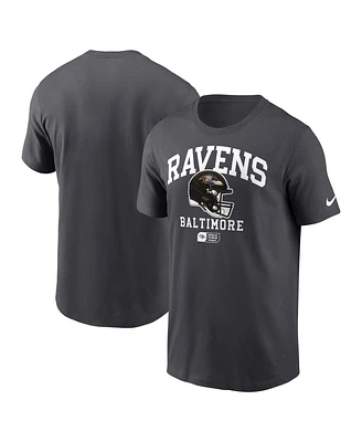 Nike Men's Anthracite Baltimore Ravens Helmet Essential T-Shirt