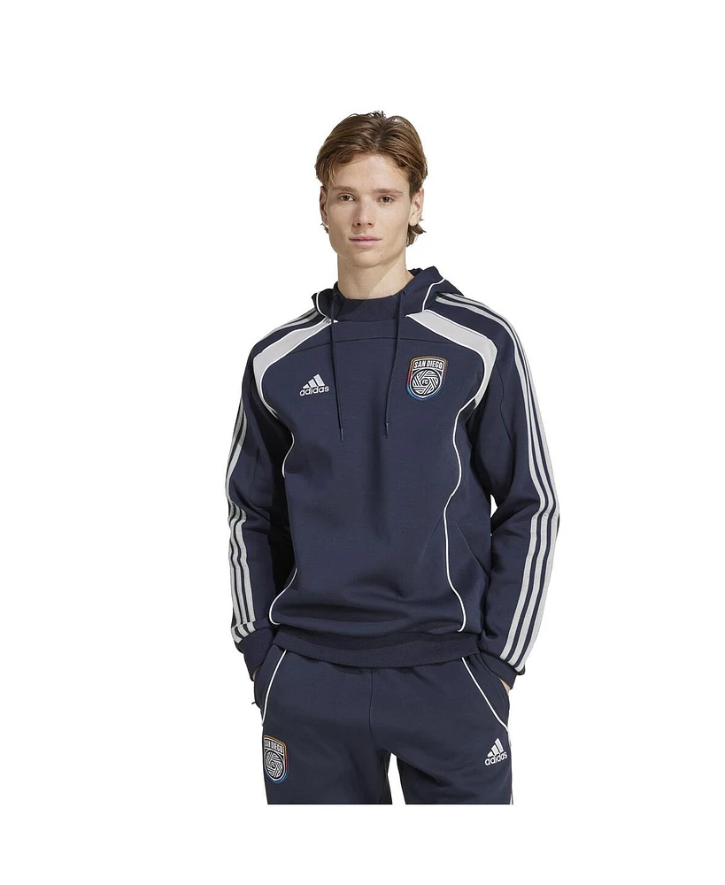 Adidas Men's Navy San Diego Fc 2025 Travel Pullover Hoodie