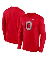 Nike Men's Scarlet Ohio State Buckeyes Primetime Alternate Logo Legend Long Sleeve T-Shirt