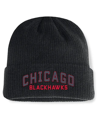 Fanatics Men's Black Chicago Blackhawks Andee Cuffed Beanie