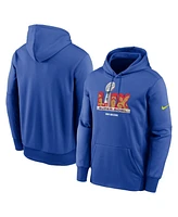 Nike Men's Royal Super Bowl Lix Performance Pullover Hoodie