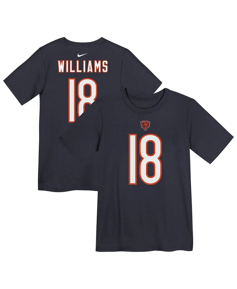 Nike Preschool Caleb Williams Navy Chicago Bears Player Name Number T-Shirt