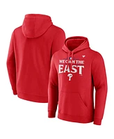 Fanatics Men's Red Philadelphia Phillies 2024 Nl East Division Champions Locker Room Pullover Hoodie