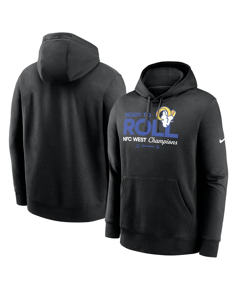 Nike Men's Black Los Angeles Rams 2024 Nfc West Division Champions Locker Room Trophy Collection Pullover Hoodie