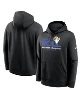 Nike Men's Black Los Angeles Rams 2024 Nfc West Division Champions Locker Room Trophy Collection Pullover Hoodie