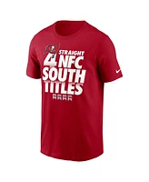 Nike Men's Red Tampa Bay Buccaneers Four-Straight Nfc South Division Champions T-Shirt