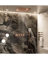 3 Functions Thermostatic Complete Rainfall Shower System with Body Spray