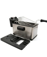 Elite Cuisine Stainless Steel 3.5 Quart Immersion Deep Fryer with Timer