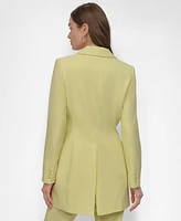 Dkny Women's Notch-Collar One-Button Long Topper