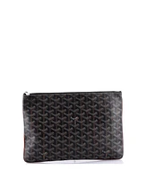 Pre-Owned Goyard Mm Senat Zip Pouch Coated Canvas