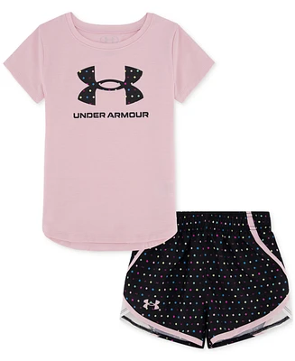 Under Armour Toddler & Little Girls T-Shirt Woven Shorts, 2 Piece Set