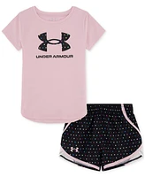 Under Armour Toddler & Little Girls T-Shirt Woven Shorts, 2 Piece Set