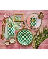 Mackenzie-Childs Emerald Check Canister