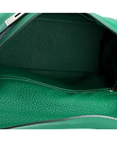 Pre-Owned HERMES Kelly 32 Handbag Green Togo with Palladium Hardware