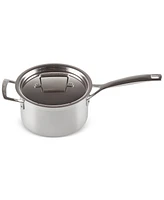 Le Creuset Classic Stainless Steel Round Saucepan with Lid, 3 Qt.