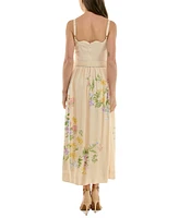 Taylor Women's Floral-Print Belted Fit & Flare Dress