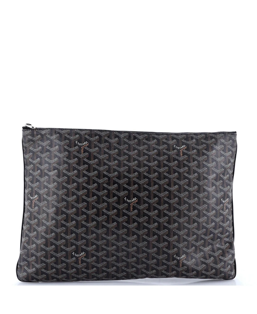 Pre-Owned Goyard Gm Senat Zip Pouch Coated Canvas