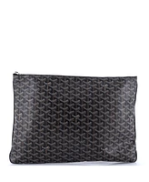 Pre-Owned Goyard Gm Senat Zip Pouch Coated Canvas