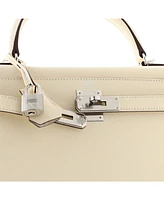 Pre-Owned HERMES Kelly 28 Handbag Light Epsom with Palladium Hardware