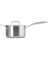 Le Creuset Essential Stainless Steel Round Saucepan with Lid, 3 Qt.