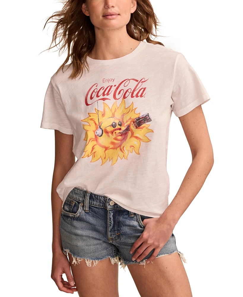 Lucky Brand Women's Coca-Cola Stay Cool Boyfriend T-Shirt