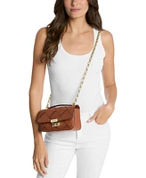 Michael Kors Tribeca Small Woven Leather Convertible Chain Shoulder Crossbody