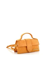 Pre-Owned Jacquemus Le Bambino Top Handle Flap Bag Suede