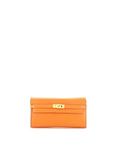 Pre-Owned HERMES Long Kelly Wallet Chevre Mysore