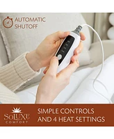 Soluxe Comfort Weighted Heating Pad for Neck & Shoulders, 4 Heat Settings with Auto Shut Off, Digital Controller, Machine Washable, Velvet Micro-Plush