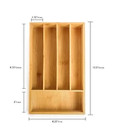 BergHOFF Bamboo 5-Slot Flatware Organizer, 13.5" x 8.25"