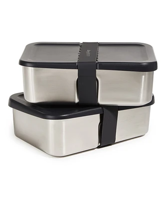 BergHOFF Essentials 6-Pc. Stainless Steel Lunch Box, Set for 2