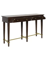 StyleCraft Home Collection 16" Wood Albert Transitional Two Drawer Console Table