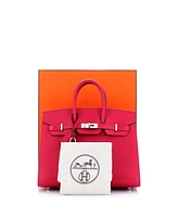 Pre-Owned HERMES Birkin 25 Handbag Pink Madame with Palladium Hardware